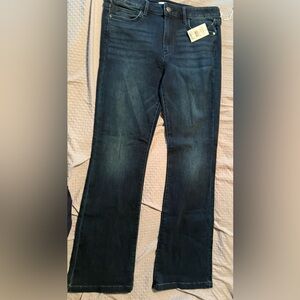 Sam Edelman Stiletto Boot High Rise Bootcut Jeans - Dark Blue NWT 14/32